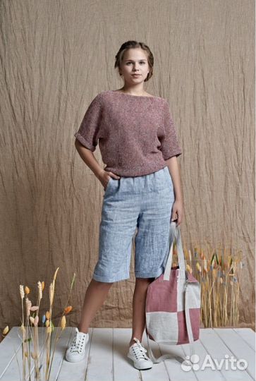 Шорты (бриджи) женские таань лён