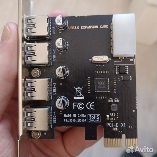 PCI-E плата USB3.0