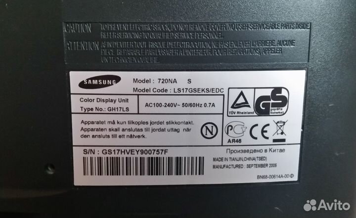 Монитор samsung 720NA