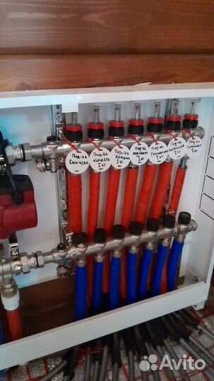 Установка тёплых полов, монтаж отопления, водосн