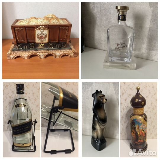 Бутылки от элитного алкоголя Johnnie Walker штоф