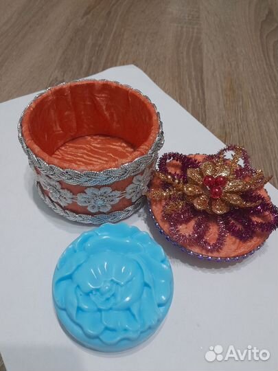 Новогодние шкатулки с мылом ручной работы