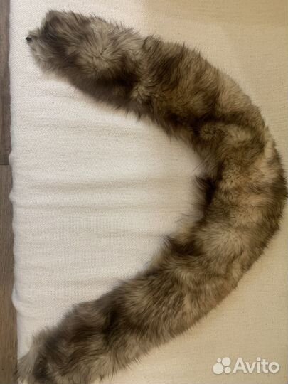 Меховой воротник чернобурка