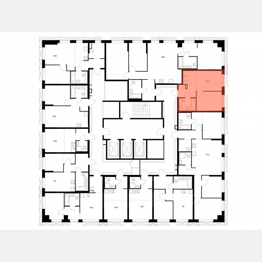 1-к. квартира, 32,8 м², 24/24 эт.