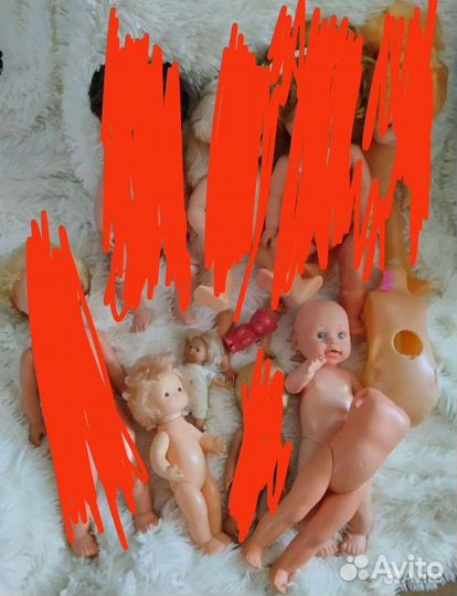 Куклы лот (ремонт, реставрация)