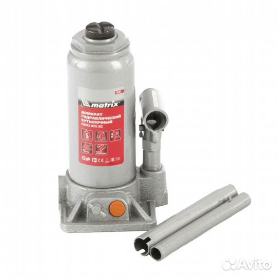 Домкрат Matrix 50764 5т гидравлический бутылочный