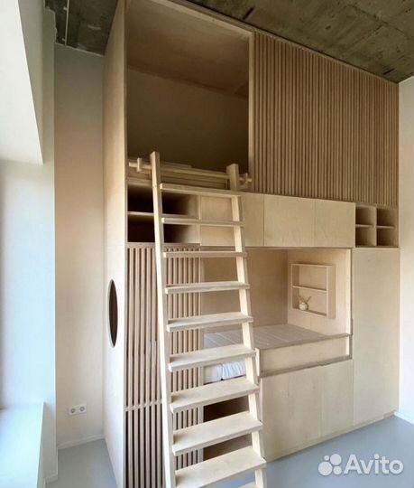 Кроватка домик двухъярусная