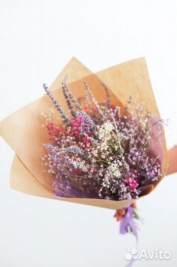 Букет сухоцвет с лавандой Цветы Букеты Доставка Сп