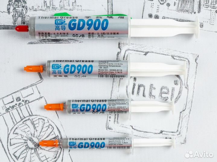 Термопаста GD900 4.8Вт/мК, 30гр
