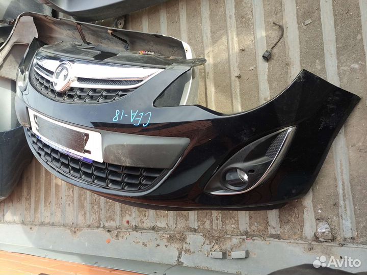 Передний бампер на Опель Корса Д рестайлинг