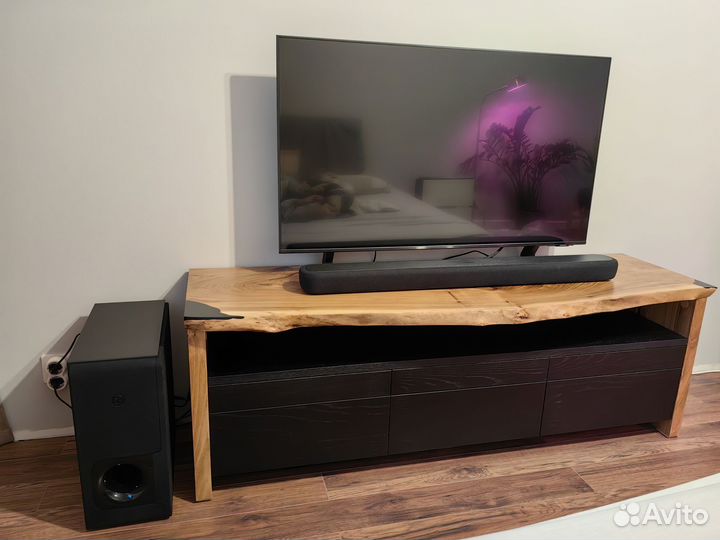 Тумба для тв из слэба, натуральное дерево