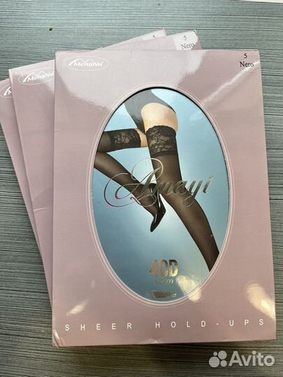 Чулки на силиконовой ленте 5 размер