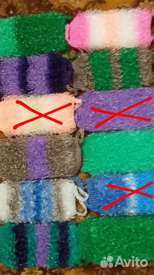 Мочалки ручной, плотной вязки. Цена 120