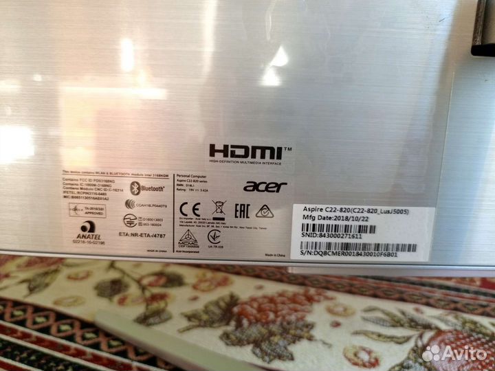 Моноблок Aser Aspire C22-820