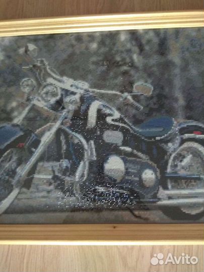 Картина из алмазной мозаики с рамкой