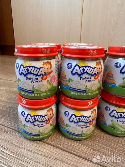 Детское питание овощное пюре Агуша