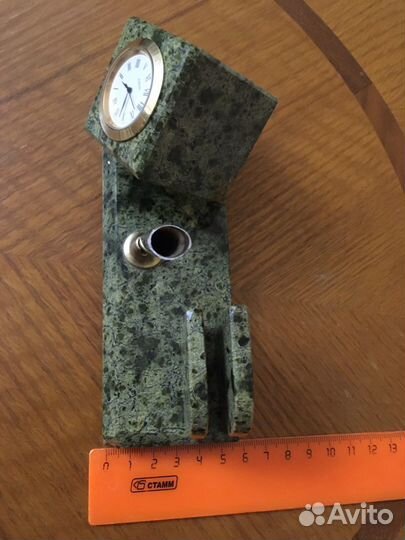 Набор для письменного стола из камня «змеевик»