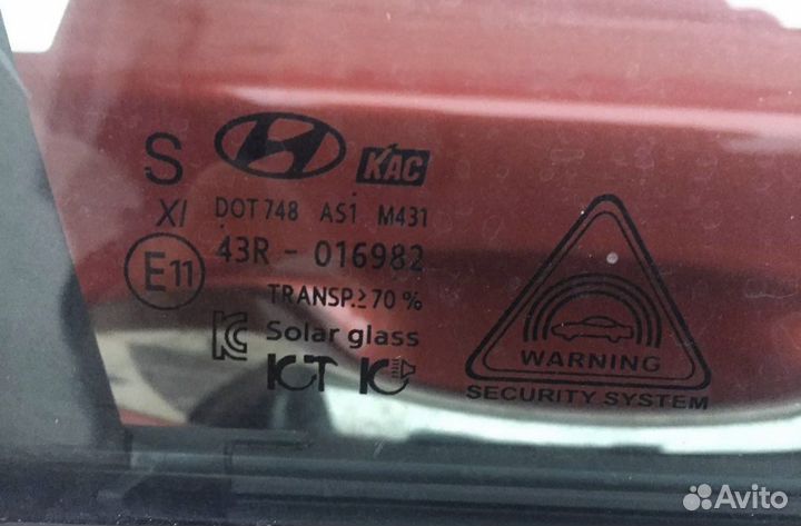 Стекло передней двери Хендай Санта Фе 4 Тм