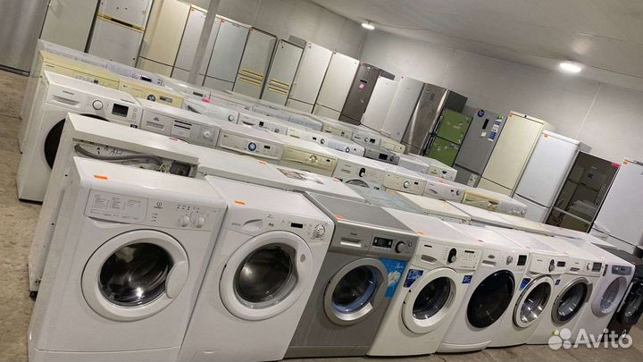 Стиральная машина б/у с чёрным люком 6-7 кг