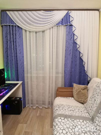 Шторы с ламбрекеном и тюль
