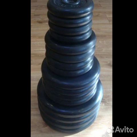 Набор обрезиненных дисков 16 шт 75кг