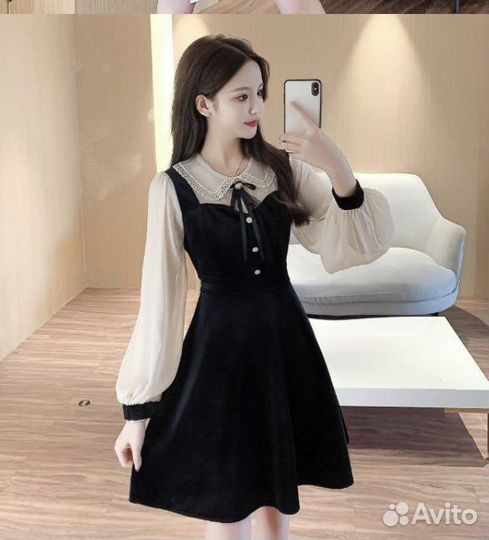 Винтажное бархатное платье