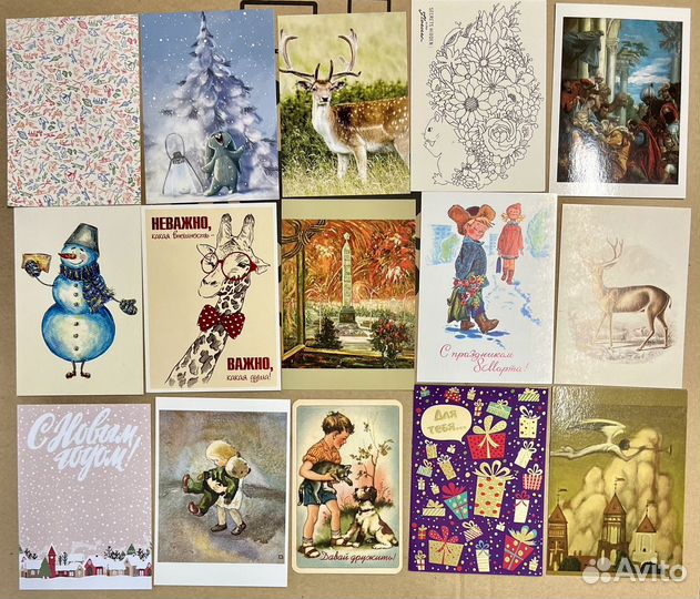 Открытки для посткроссинга 100 штук