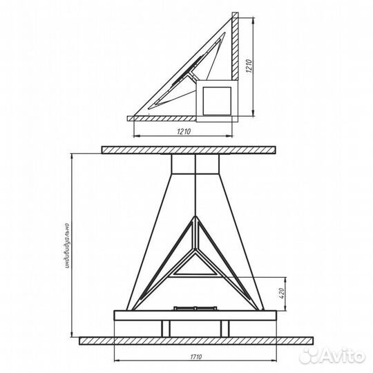 Камин в стиле Hi-Tech 19 Bari