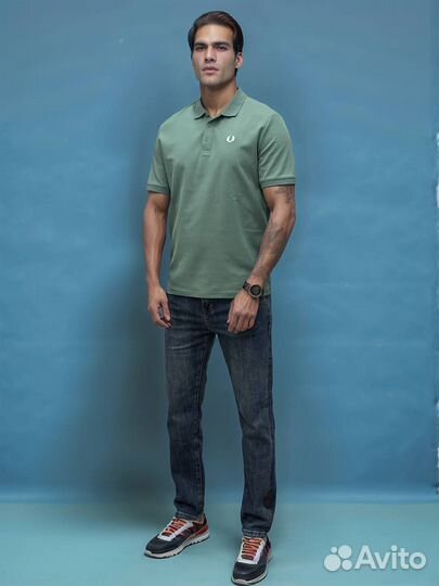 Зеленое поло Fred Perry мужское