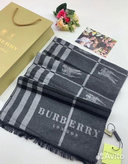 Мужской шарф burberry черный