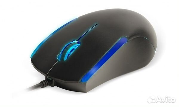 Мышь проводная с подсветкой (ONE 350) Черная