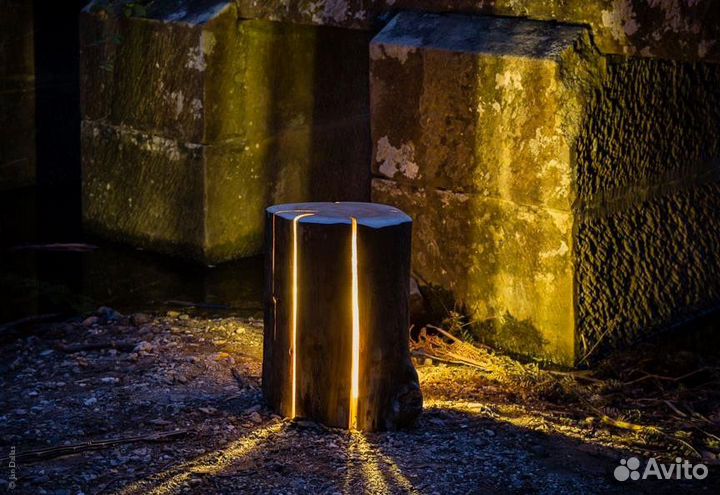 Светящиеся пни для ландшафтного дизайна