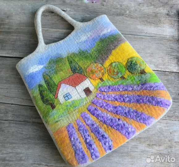 Cумка валяная из шерсти ручная работа