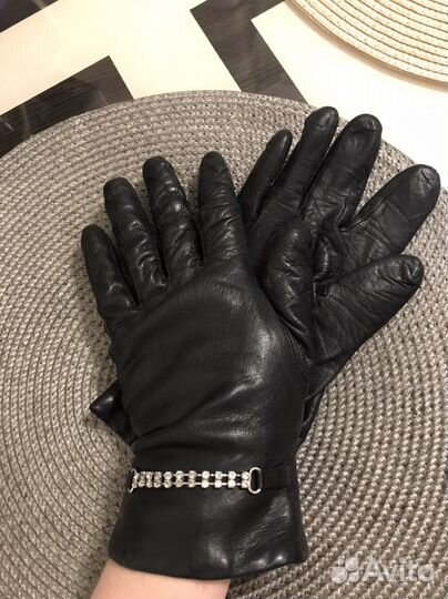 Перчатки женские кожаные 6.5 р-р
