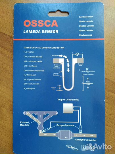 Кислородный датчик лямбда зонд Ossca