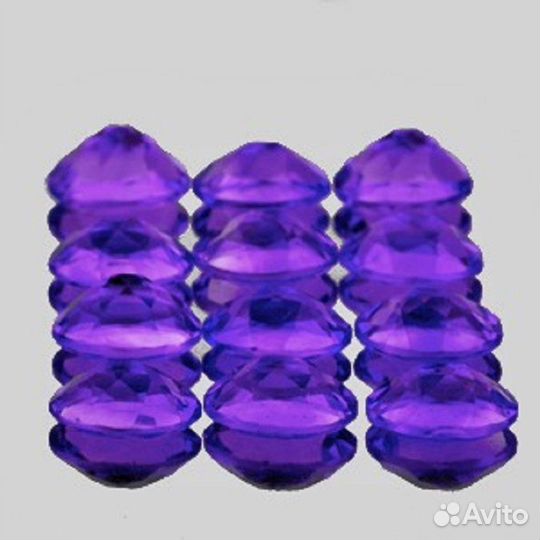 Аметист натуральный 3,43Ct 5х4мм 12шт VVS Овал