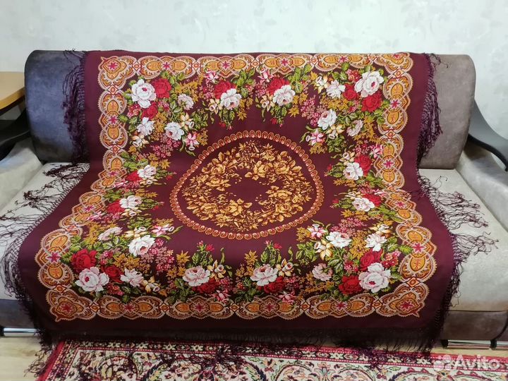 Павловопосадский платок шерсть