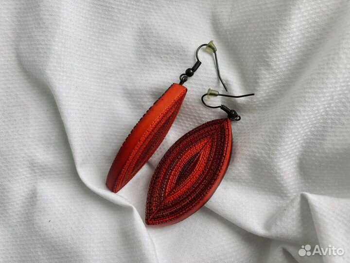 Серьги из полимерной глины ручная работа
