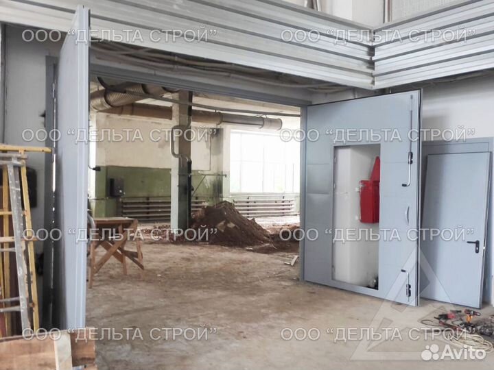 Промышленные ворота с калиткой