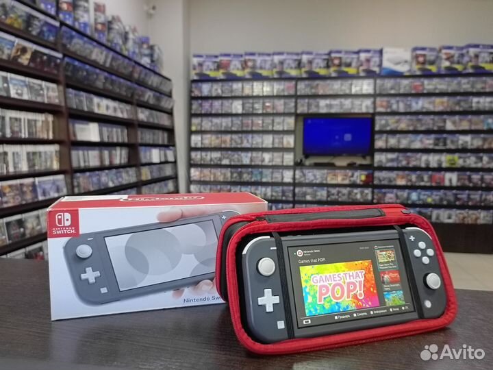 Nintendo Switch Lite серый + чехол и пленка