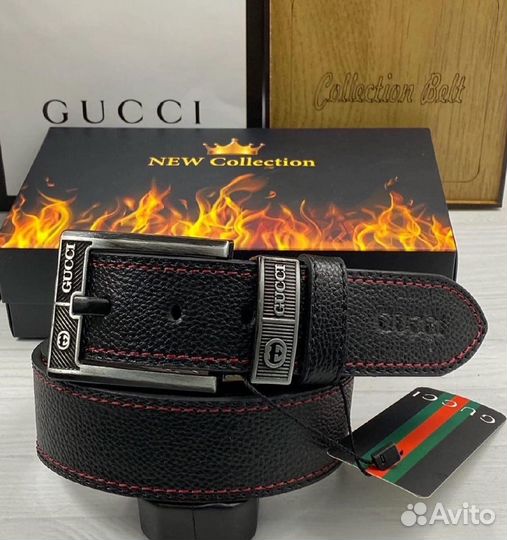 Мужской ремень прессованая натуральная кожа