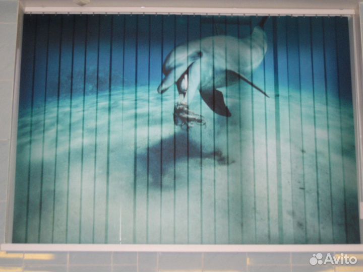 Жалюзи вертикальные модель Фотопечать Дельфины