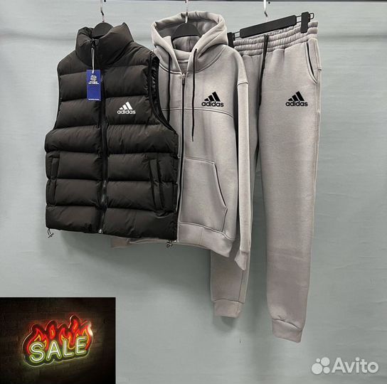 Флисовый спортивный костюм adidas