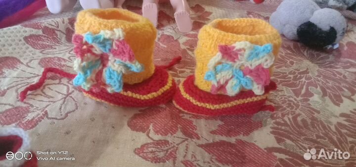 Пинетки детские вязаные