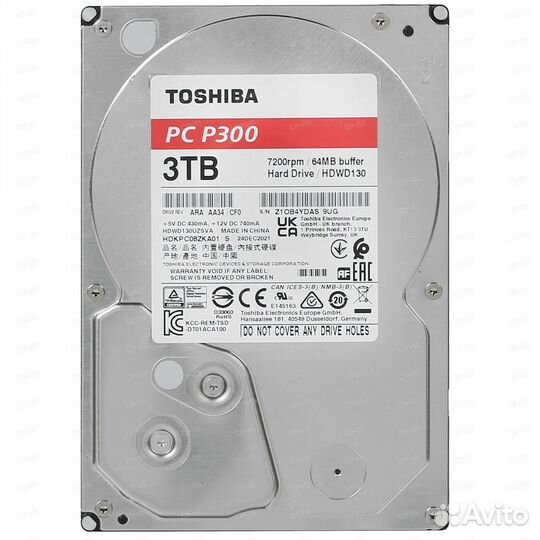 Жесткий диск Toshiba P300 3тб