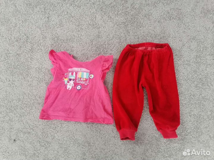 Вещи пакетом на девочку 74-86 размер