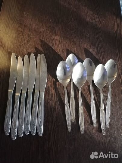 Ножи, ложки десертные нержавейки СССР