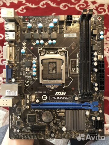 Материнская плата MSI H61M-P20 (G3) LGA1155 купить в Москве ...
