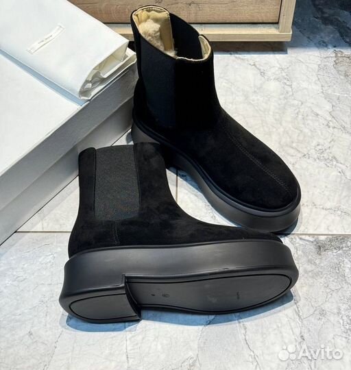 Ботинки челси женские The Row black suede