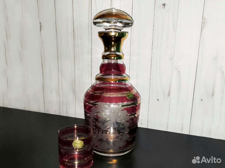 Сервиз богемия чехословакия (графин с 6 рюмками)